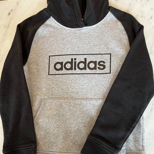 Gray/Black Adidas Hooded Sweatshirt